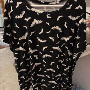 Torrid Black and White Bat Print Pajama Top